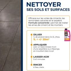 Décapant laitance de ciment carrelages Starwax 1L
