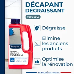 Décapant sans rinçage avant rénovation sols intérieurs Starwax 1L