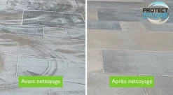Décapant Voile de Ciment et mousse Nettoyant puissant pour Pierre Naturelle, Marbre, Carrelage, Béton Int/Ext 1L (20m²)