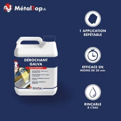 Derochant Galva Aluminium Chrome Béton - 60 L - Métaltop
