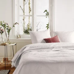 Dessus de lit + 2 taies Dolce - ivoire 240x260 cm - Atmosphera