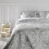 Dessus de lit 260 x 240 cm + 2 Taies 60 x 60 cm "Marie" Atmosphera - Gris