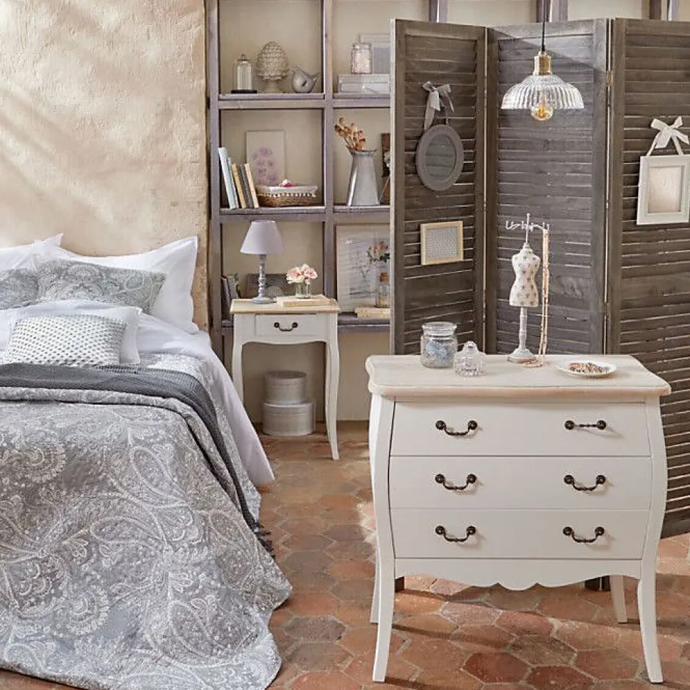 Dessus de lit 260 x 240 cm + 2 Taies 60 x 60 cm "Marie" Atmosphera - Gris