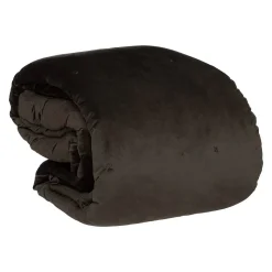 Dessus de lit Baklo en velours 240x260cm gris foncé - Atmosphera