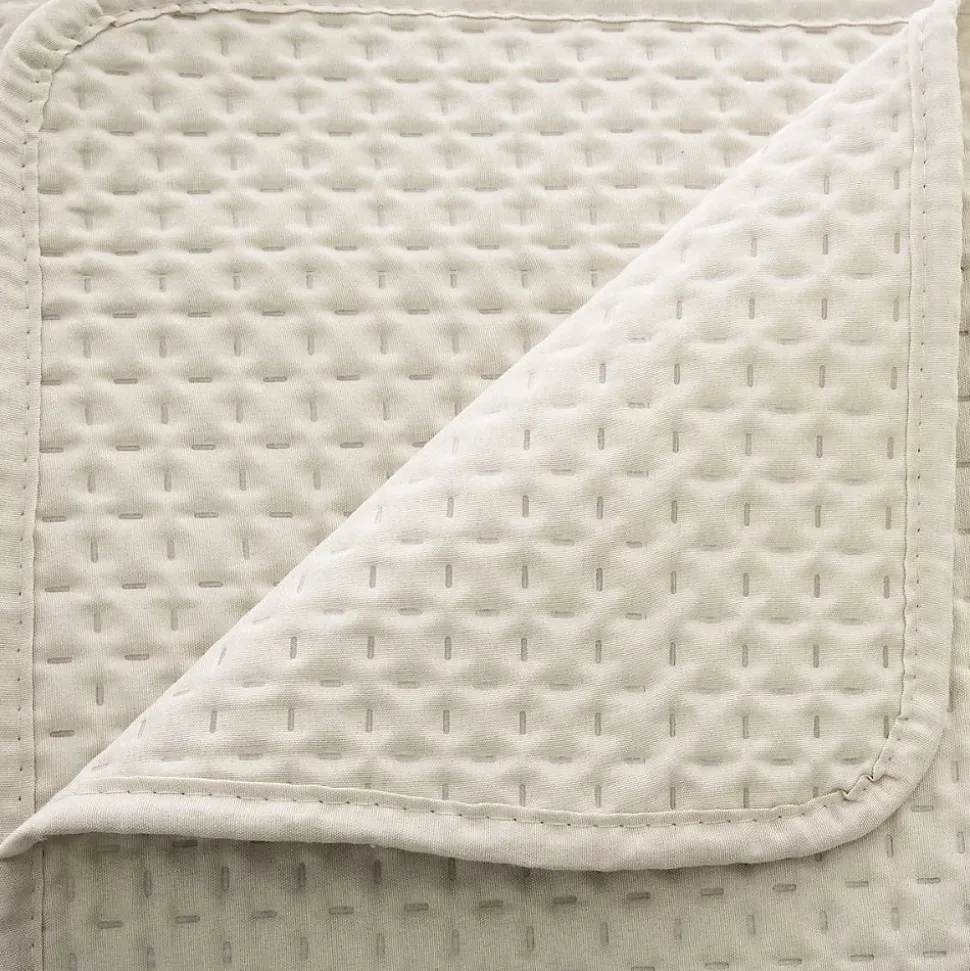 Dessus de lit Dolce beige lin 260x240cm - Atmosphera