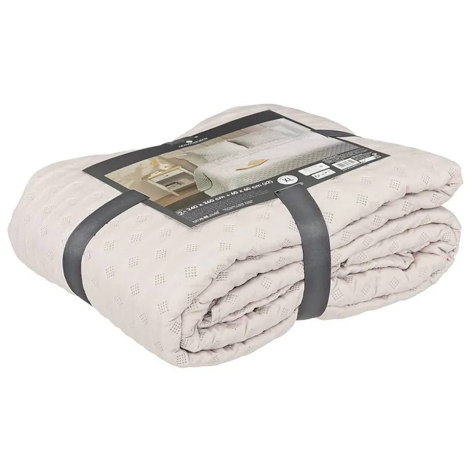 Dessus de lit Kalia 240x260cm beige - Atmosphera