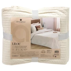 Dessus de lit Lilou ivoire 260x240cm - Atmosphera