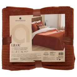 Dessus de lit Lilou terracotta 260x240cm - Atmosphera