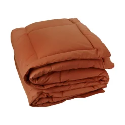 Dessus de lit matelassé peau de pêche Oekotex (240x260 cm - Terracotta)