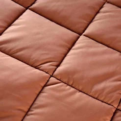 Dessus de lit matelassé peau de pêche Oekotex (240x260 cm - Terracotta)