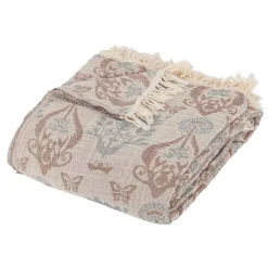 Dessus de lit Mirohia beige et bleu 260x240cm - Atmosphera