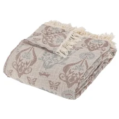 Dessus de lit Mirohia beige et bleu 260x240cm - Atmosphera