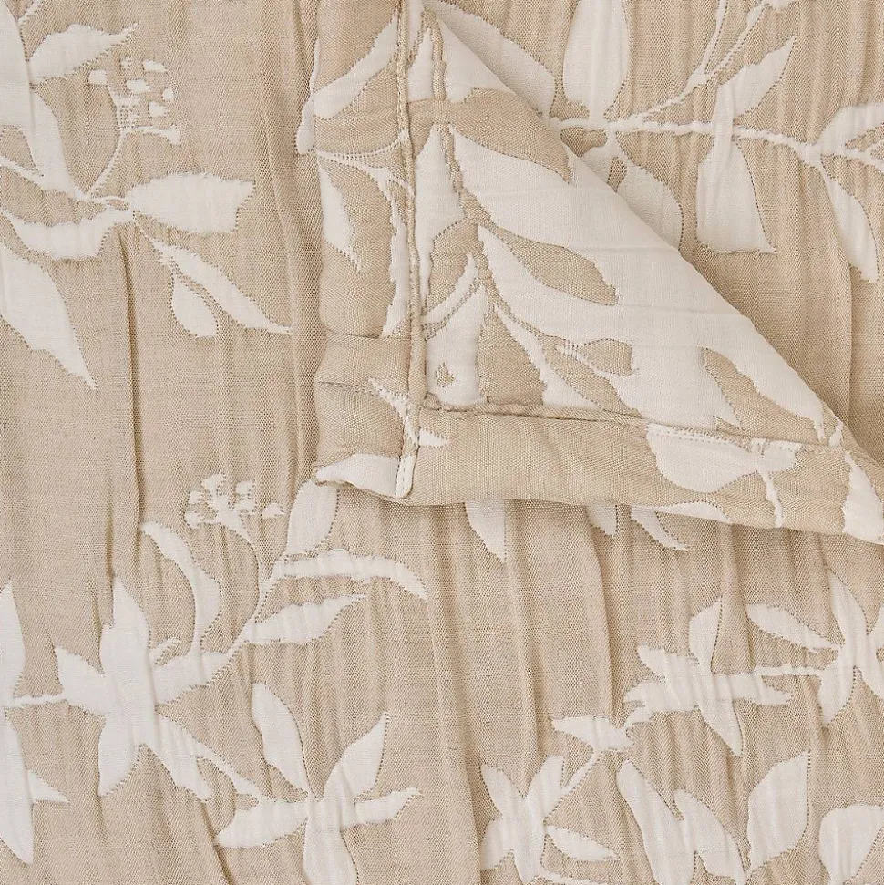 Dessus de lit Nuvia beige lin 260x240cm - Atmosphera