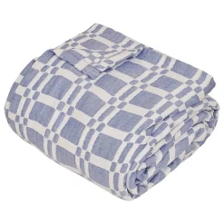 Dessus de lit Nuvia bleu indigo 260x240cm - Atmosphera