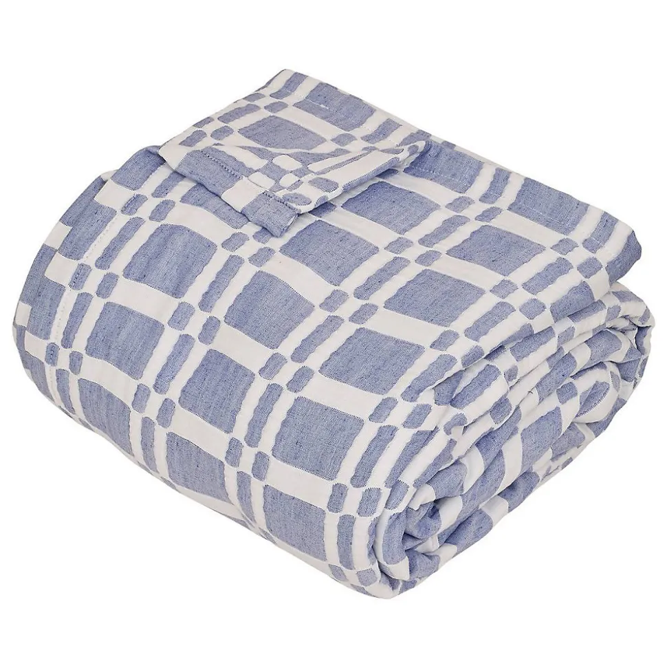 Dessus de lit Nuvia bleu indigo 260x240cm - Atmosphera