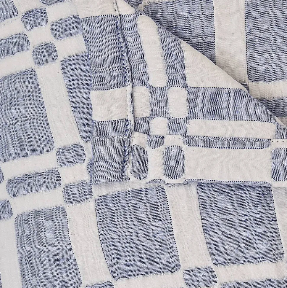 Dessus de lit Nuvia bleu indigo 260x240cm - Atmosphera