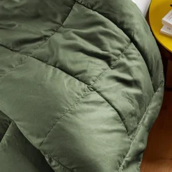 Dessus de lit polyester microfibre 260x240 cm LAZY vert argile