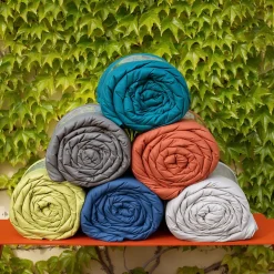 Dessus de lit polyester microfibre 260x240 cm LAZY vert argile