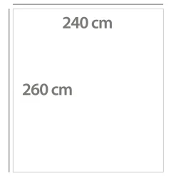 Dessus de lit polyester microfibre 260x240 cm LAZY orange ocre