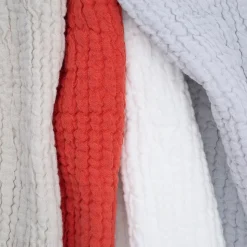 Dessus de lit réversible 230x250 cm JAIPUR en coton beige craie