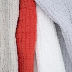 Dessus de lit réversible 270x250 cm JAIPUR en coton blanc