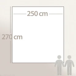 Dessus de lit réversible 270x250 cm JAIPUR en coton blanc