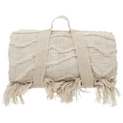 Dessus de lit Slub tufté 240x260 coton