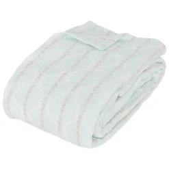 Dessus de lit Wild jacquard bleu clair 240x260cm - Atmosphera