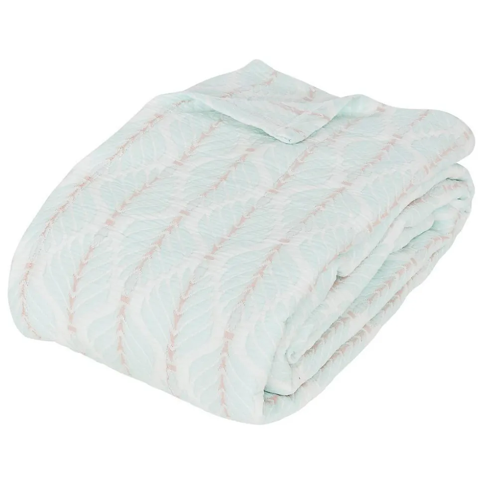 Dessus de lit Wild jacquard bleu clair 240x260cm - Atmosphera