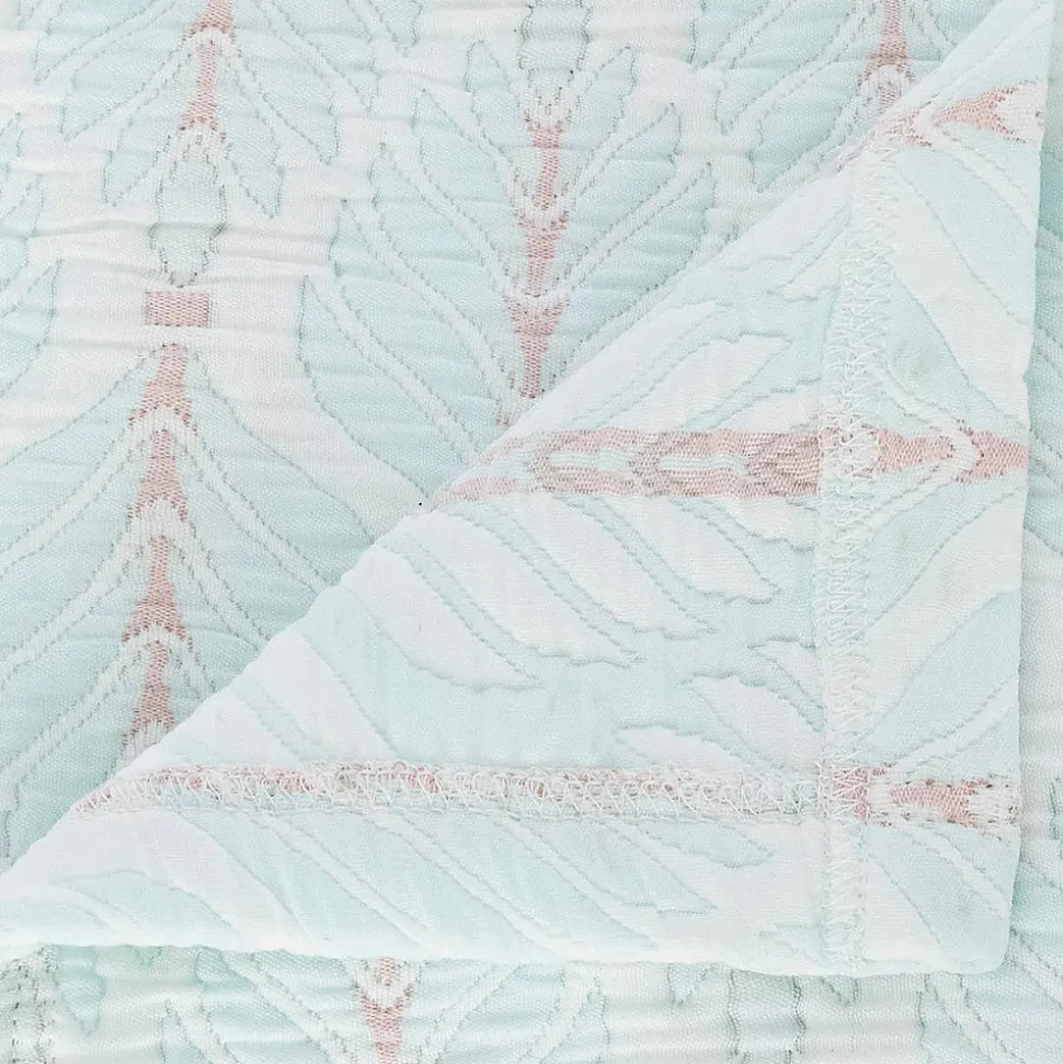 Dessus de lit Wild jacquard bleu clair 240x260cm - Atmosphera