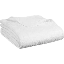 Dessus de lit 240x260 + 2 taies Arabesque Ivoire.