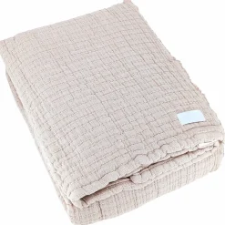 Dessus de lit 230x250 cm en coton lavé SEVILLE blanc latte