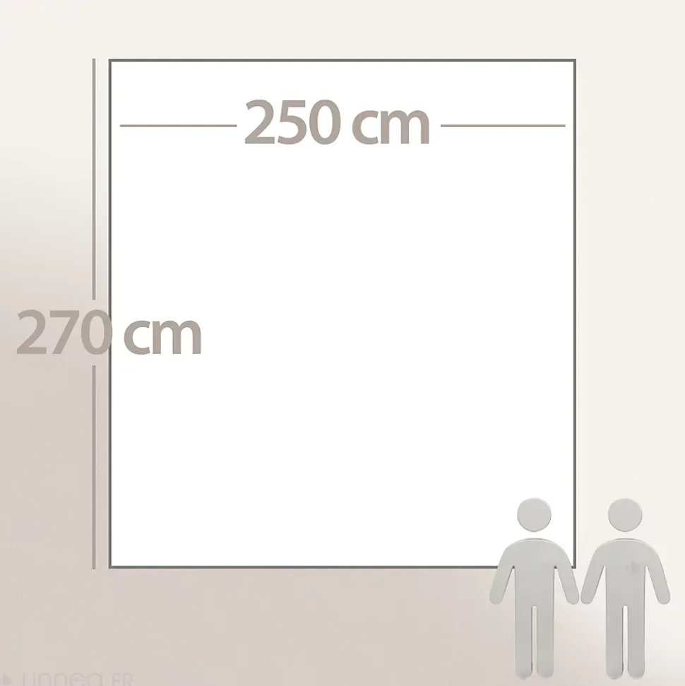 Dessus de lit 270x250 cm en coton lavé SEVILLE gris bronze