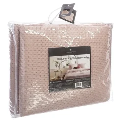 Dessus de lit 240x260 Dolce rose + 2 taies