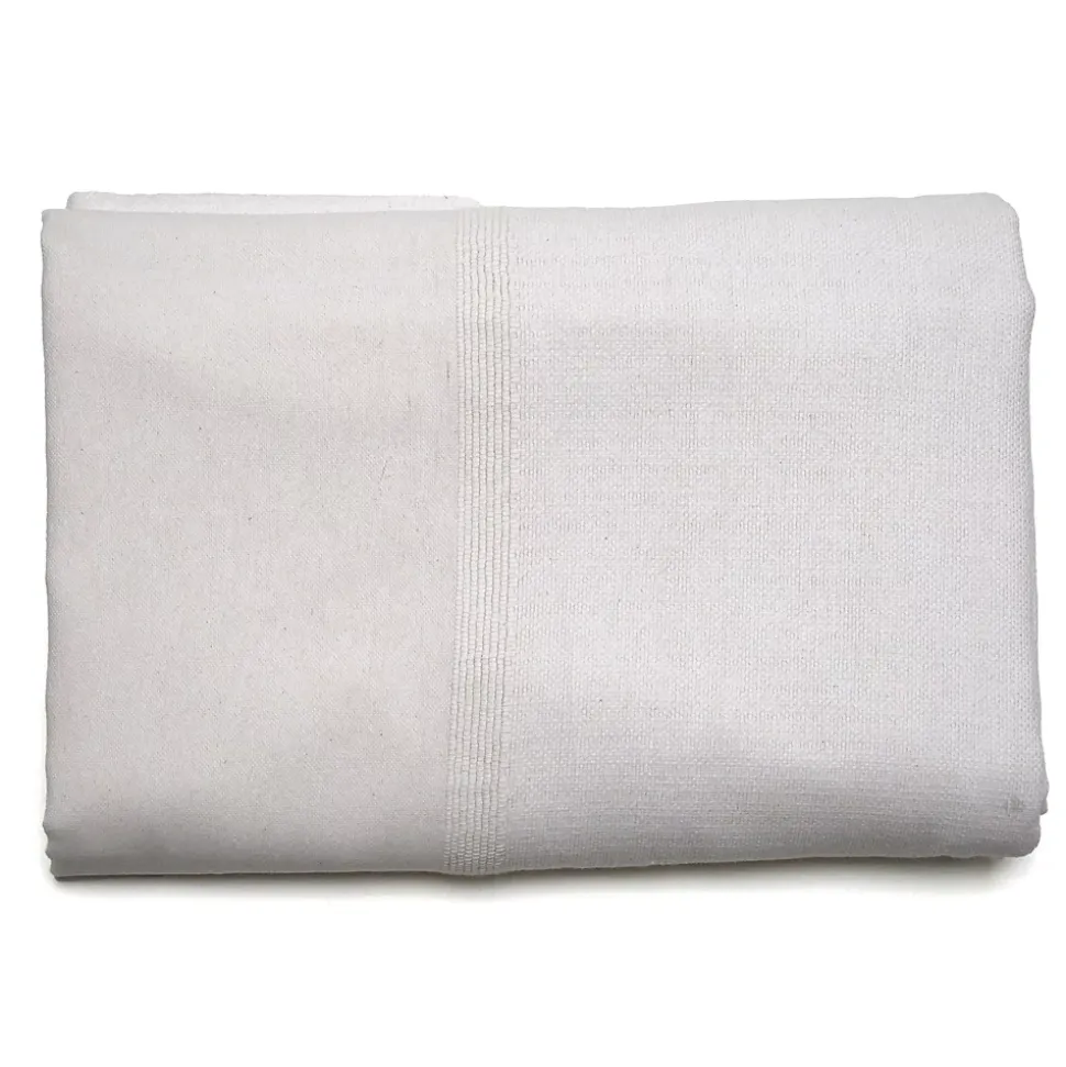 Dessus de lit ZAGORA pur coton 250 g/m² 180x240 cm blanc neige