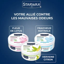 Destructeur d'odeurs fleurs de lotus 300g Starwax