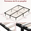 Dewinner Sommier à Lattes sur Pieds, Lit 2x13 Lattes, 7 Pieds Inclus, 140x200CM