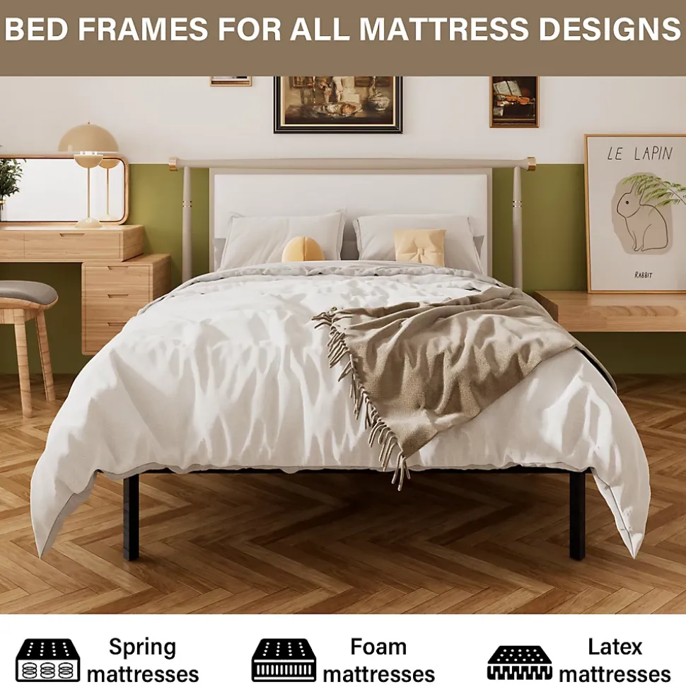 Dewinner Sommier à Lattes sur Pieds, Lit 2x13 Lattes, 7 Pieds Inclus, 140x200CM