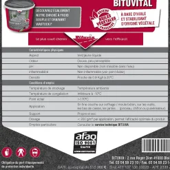 Dégoudronnant végétal Bituvital bitume 1L