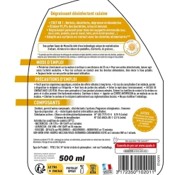 Dégraissant désinfectant cuisine Spado 500ml