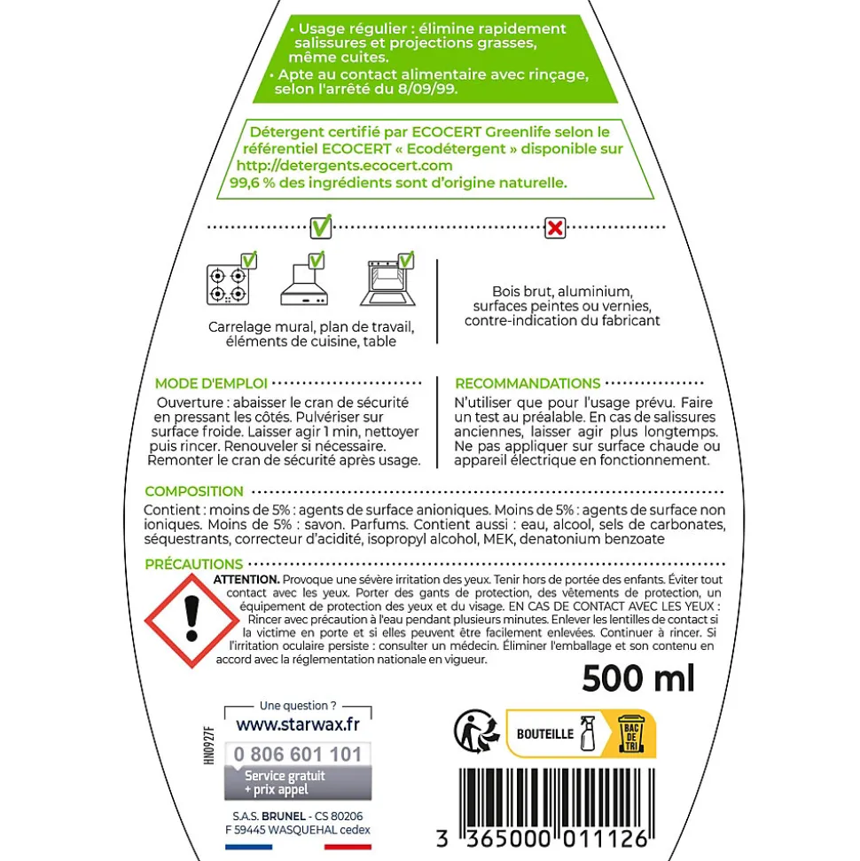 Dégraissant express Soluvert Starwax 0,5 L