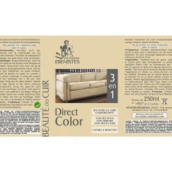 DIRECT COLOR - Recolore le cuir - 250ML CHATAÎGNE - Les anciens ébénistes