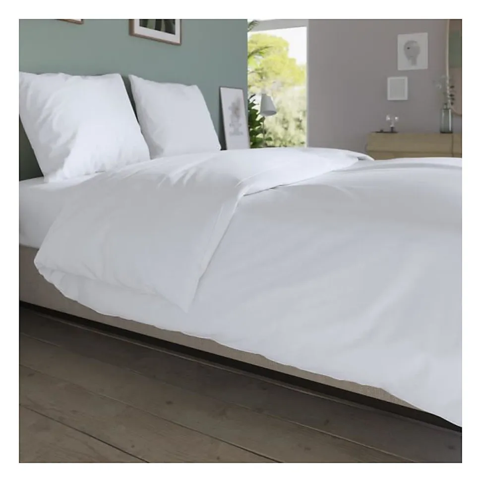 DODO - Housse de couette - 260x240 cm - Coton - Antibactérien - Blanc - Fabriqué en France