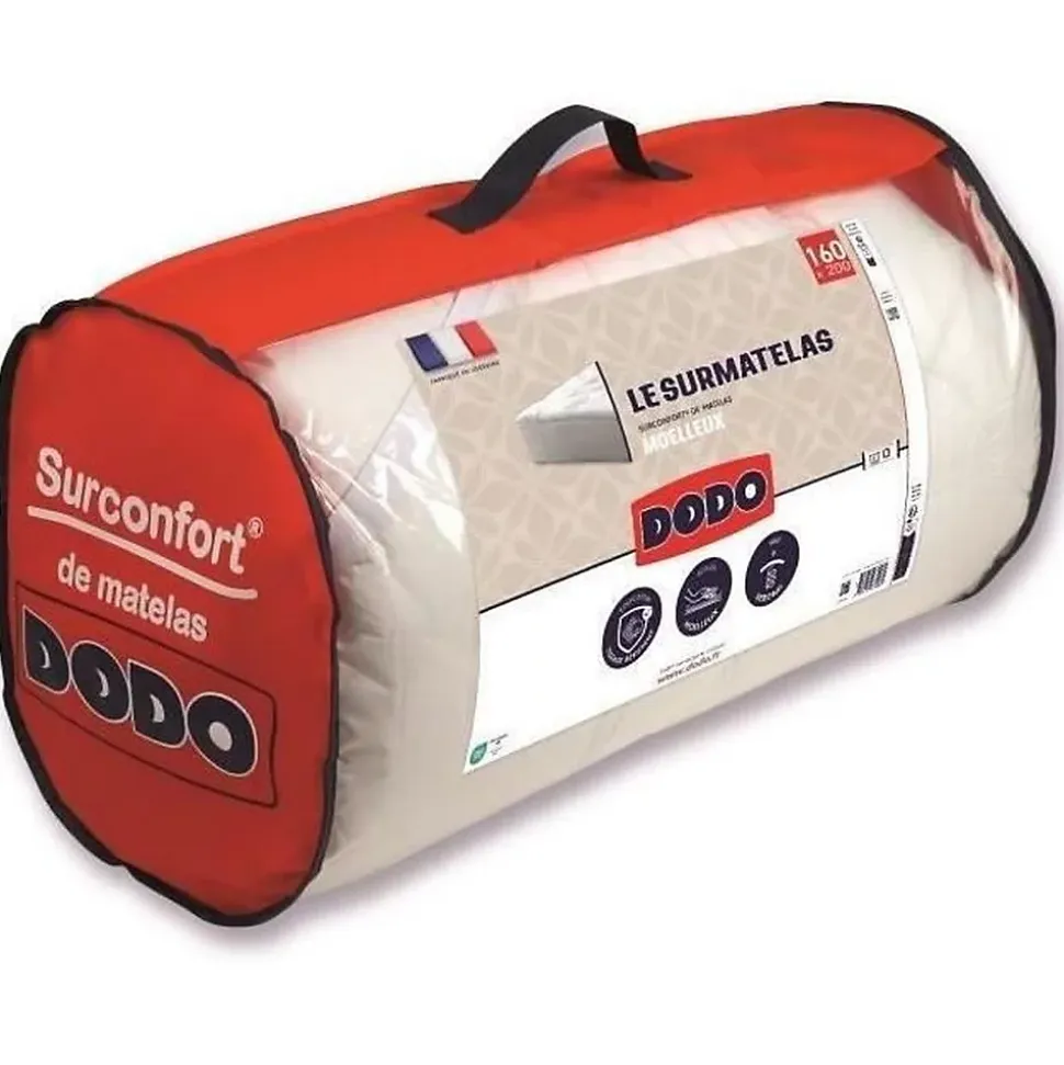 DODO - Surmatelas 160x200 cm - Mousse haute densite - Housse polyester lavable