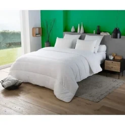 DODO Couette tempérée 300gr/m² anti-acarians VICTORIA 240x260 cm blanc