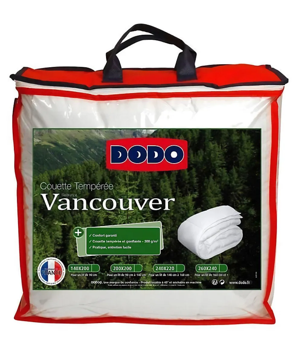 DODO Couette tempérée Vancouver - 200 x 200 cm - Blanc