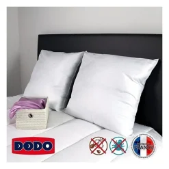 DODO Lot de 2 oreillers Total Protect 65x65 cm blanc