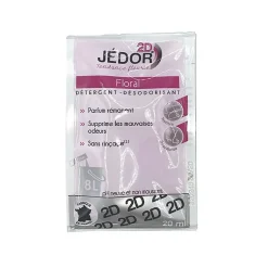 Dosettes 2D détergent nettoyant désodorisant - Jédor - Parfum Floral (100 dosettes)
