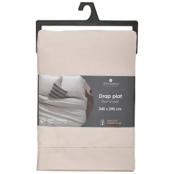 Drap en coton - lin 240x290 cm - Atmosphera