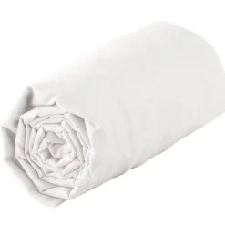 Drap housse 100 % coton 57 fils (180x200 cm - Blanc)